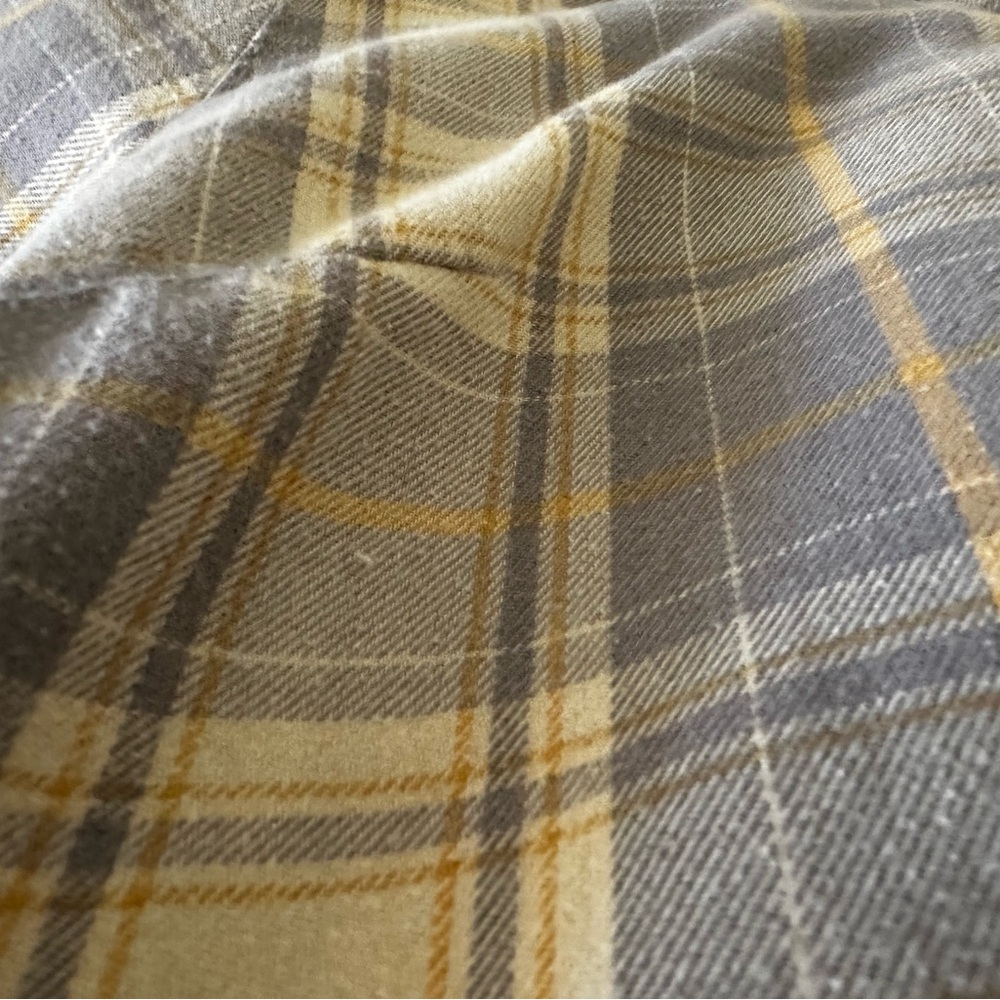 🌻3 for $13🌻 Lee Riders | Cabincore Yellow Grey Flannel Button Down long Slv Sz M - Picture 12 of 13
